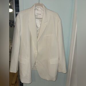 The Frankie Shop White Oversized Blazer